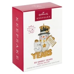 Hallmark 50 Sweet Years Special Edition Ornament -Hallmark Toys Shop 50 Sweet Years Snowman Keepsake Ornament 1799QGO2509 04