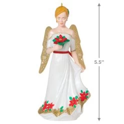Hallmark Christmas Angels Good Cheer Ornament -Hallmark Toys Shop Angel in Red Flowers Dress Keepsake Ornament 2499QXR8267 03