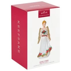 Hallmark Christmas Angels Good Cheer Ornament -Hallmark Toys Shop Angel in Red Flowers Dress Keepsake Ornament 2499QXR8267 04