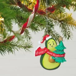 Hallmark Guacin' Around The Christmas Tree Ornament With Sound -Hallmark Toys Shop Avocado and Christmas Tree Keepsake Ornament 2199QGO2839 02