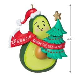 Hallmark Guacin' Around The Christmas Tree Ornament With Sound -Hallmark Toys Shop Avocado and Christmas Tree Keepsake Ornament 2199QGO2839 03