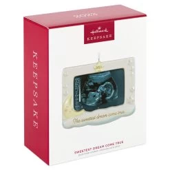 Hallmark Sweetest Dream Come True 2023 Porcelain Photo Frame Ornament -Hallmark Toys Shop Baby Sonogram Picture Frame Keepsake Ornament 1999QHX3117 04