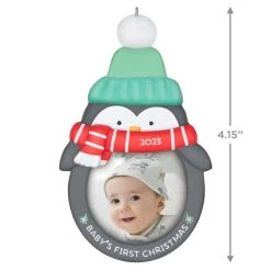 Hallmark Baby's 1st Christmas 2023 Photo Frame Ornament 10 Hallmark Baby's 1st Christmas 2023 Photo Frame Ornament -Hallmark Toys Shop Babys 1st Christmas Penquin Frame Keepsake Ornament 1699QGO2719 03