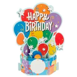 Hallmark Balloon Bouquet Boxed Pop-Up Birthday Cards, Pack Of 8 -Hallmark Toys Shop Balloon Bouquet Boxed Birthday Cards 5STZ1173 03