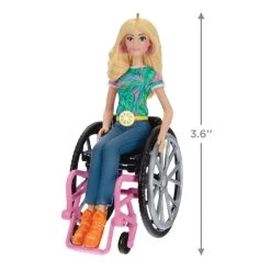 Hallmark Barbie™ Fashionista With Wheelchair Ornament -Hallmark Toys Shop Barbie in Wheelchair Keepsake Ornament 1999QXI7017 03