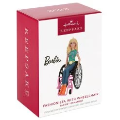 Hallmark Barbie™ Fashionista With Wheelchair Ornament -Hallmark Toys Shop Barbie in Wheelchair Keepsake Ornament 1999QXI7017 04