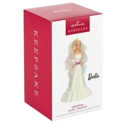 Hallmark Crystal Barbie™ Ornament -Hallmark Toys Shop Barbie in White Dress Keepsake Ornament 1899QXI6997 04