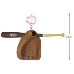 Hallmark Baseball Star 2023 Ornament -Hallmark Toys Shop Baseball Bat Glove and Ball Keepsake Ornament 1399QGO2697 03