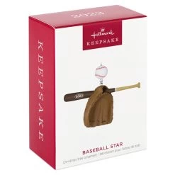 Hallmark Baseball Star 2023 Ornament -Hallmark Toys Shop Baseball Bat Glove and Ball Keepsake Ornament 1399QGO2697 04