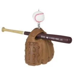 Hallmark Baseball Star 2023 Ornament -Hallmark Toys Shop Baseball Bat Glove and Ball Keepsake Ornament 1399QGO2697 06