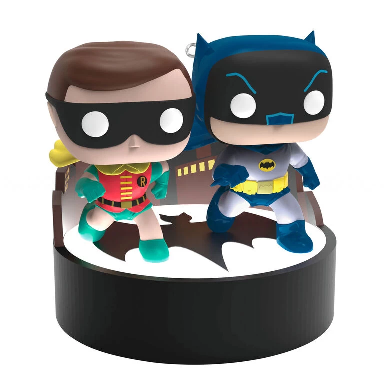 Hallmark Batman™ The Classic TV Series Batman™ And Robin™ Funko POP!® Ornament With Light And Sound 3 Hallmark Batman™ The Classic TV Series Batman™ And Robin™ Funko POP!® Ornament With Light And Sound