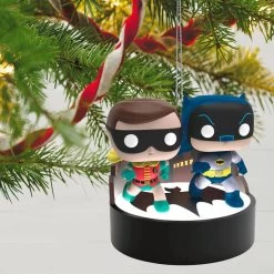 Hallmark Batman™ The Classic TV Series Batman™ And Robin™ Funko POP!® Ornament With Light And Sound 9 Hallmark Batman™ The Classic TV Series Batman™ And Robin™ Funko POP!® Ornament With Light And Sound -Hallmark Toys Shop Batman and Robin Funko Keepsake Ornament 3299QXI6299 02