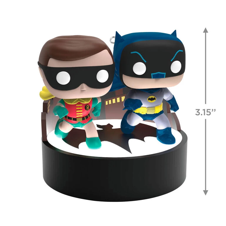 Hallmark Batman™ The Classic TV Series Batman™ And Robin™ Funko POP!® Ornament With Light And Sound 5 Hallmark Batman™ The Classic TV Series Batman™ And Robin™ Funko POP!® Ornament With Light And Sound - Image 3
