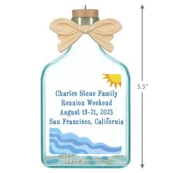 Hallmark A Day At The Beach Sun & Waves Personalized Text Ornament -Hallmark Toys Shop Beach Glass Bottle Personalized Christmas Ornament 2499QHE2118B1 03