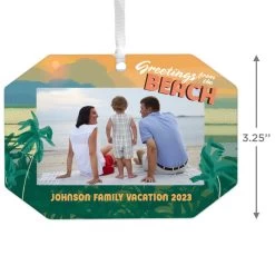 Hallmark Beach Vacation Personalized Text And Photo Metal Ornament -Hallmark Toys Shop Beach Vacation Personalized Christmas Ornament 1OFM1001B8 03