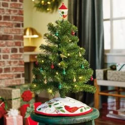 Hallmark Mini The Beauty Of Birds Christmas Tree Topper And Tree Skirt, Set Of 2 -Hallmark Toys Shop Beauty of Birds Mini Keepsake Tree Skirt and Topper 2599QSB6239 02