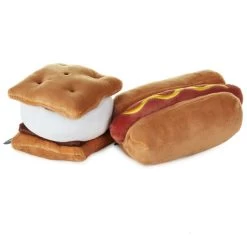 Hallmark Better Together Hot Dog And S'More Magnetic Plush, 4" -Hallmark Toys Shop Better Together Hot Dog and SMore Magnetic Plush 1KID1648 02