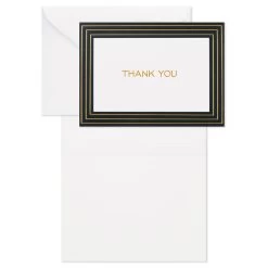 Hallmark Black And Gold Bulk Blank Thank-You Notes, Pack Of 50 -Hallmark Toys Shop Black and Gold Bulk Blank ThankYou Notes Assortment 1399WTU3882 03