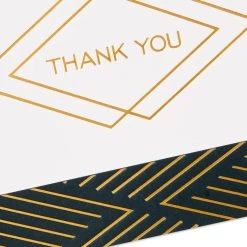 Hallmark Black And Gold Bulk Blank Thank-You Notes, Pack Of 50 -Hallmark Toys Shop Black and Gold Bulk Blank ThankYou Notes Assortment 1399WTU3882 05
