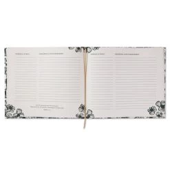Hallmark In Loving Memory Floral Funeral Guest Book -Hallmark Toys Shop Black and White Floral Guest Book for Funeral 1BMK1609 04
