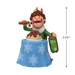 Hallmark Elf Did You Hear That? Ornament With Sound -Hallmark Toys Shop Buddy the Elf With Spaghetti Keepsake Ornament 2099QXI6097 03