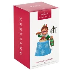 Hallmark Elf Did You Hear That? Ornament With Sound -Hallmark Toys Shop Buddy the Elf With Spaghetti Keepsake Ornament 2099QXI6097 04