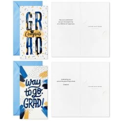 Hallmark Festive Grad Wishes Graduation Cards Assortment, Pack Of 36 -Hallmark Toys Shop Casual Painted Money Holder Graduation Cards Assortment 5GEY2015 04