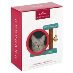 Hallmark Purr-fect Christmas 2023 Photo Frame Ornament -Hallmark Toys Shop Cat Scratcher Toy Picture Frame Keepsake Ornament 1599QGO2597 04