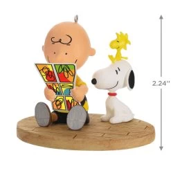 Hallmark The Peanuts® Gang Sunday Morning Funnies Ornament -Hallmark Toys Shop Charlie Brown Reading Comics Keepsake Ornament 2199QXI7039 03