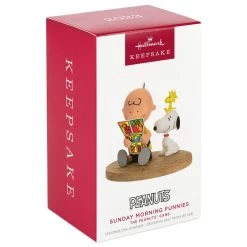 Hallmark The Peanuts® Gang Sunday Morning Funnies Ornament -Hallmark Toys Shop Charlie Brown Reading Comics Keepsake Ornament 2199QXI7039 04