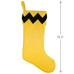 Hallmark The Peanuts® Gang Charlie Brown Stocking -Hallmark Toys Shop Charlie Brown Yellow and Black Keepsake Stocking 1QSB6307 03