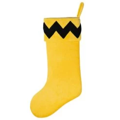 Hallmark The Peanuts® Gang Charlie Brown Stocking -Hallmark Toys Shop Charlie Brown Yellow and Black Keepsake Stocking 1QSB6307 06