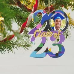 Hallmark Congrats, Grad! 2023 Ceramic Photo Frame Ornament -Hallmark Toys Shop Class of 2023 Picture Frame Keepsake Ornament 1999QHX3089 02