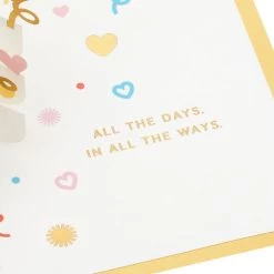 Hallmark Love You Always 3D Pop-Up Love Card -Hallmark Toys Shop Colorful Hearts 3D PopUp Love Card 1299LAD2904 03