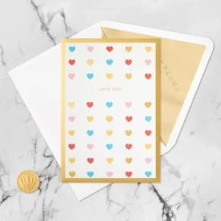 Hallmark Love You Always 3D Pop-Up Love Card -Hallmark Toys Shop Colorful Hearts 3D PopUp Love Card 1299LAD2904 05