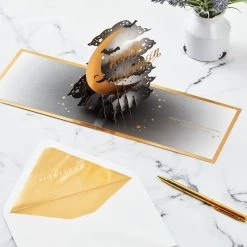 Hallmark Crescent Moon 3-D Pop-Up Halloween Card -Hallmark Toys Shop Crescent Moon and Bats 3D PopUp Halloween Card 1299IEH3001 08