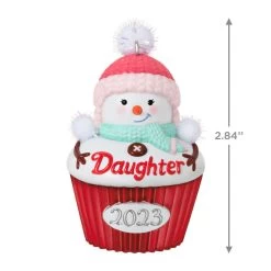 Hallmark Daughter Cupcake 2023 Ornament -Hallmark Toys Shop Daughter Snowman Cupcake 2023 Keepsake Ornament 1399QGO2539 03