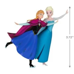 Hallmark Disney Frozen 10th Anniversary Two Sisters, One Heart Ornament -Hallmark Toys Shop Disney Anna and Elsa Skating Keepsake Ornament 2799QXD6599 03
