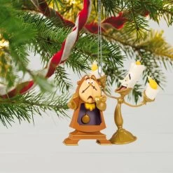 Hallmark Disney Beauty And The Beast Lumiere And Cogsworth Ornament -Hallmark Toys Shop Disney Lumiere and Cogsworth Keepsake Ornament 2499QXE3277 02