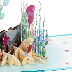 Hallmark Disney The Little Mermaid Wishing You Happiness 3D Pop-Up Card -Hallmark Toys Shop Disney The Little Mermaid Ariel 3D PopUp Card for Her 1499LAD2902 05