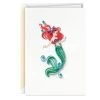 Hallmark Disney The Little Mermaid Ariel Happy Wish Quilled Paper Handmade Card -Hallmark Toys Shop Disney The Little Mermaid Ariel Quilled Paper Card 1299LAD2858 01