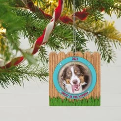 Hallmark Doggy In The Window 2023 Photo Frame Ornament 9 Hallmark Doggy In The Window 2023 Photo Frame Ornament -Hallmark Toys Shop Doggy in Window Fence Picture Frame Keepsake Ornament 1599QGO2599 02