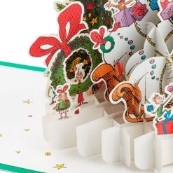 Hallmark Dr. Seuss™ How The Grinch Stole Christmas!™ Wreath 3D Pop-Up Christmas Card -Hallmark Toys Shop Dr. Seuss Grinch 3D PopUp Christmas Card 1499IXC7132 03