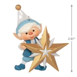 Hallmark North Pole Tree Trimmers Special Edition Ornament -Hallmark Toys Shop Elf Trimming the Tree Keepsake Ornament 1999QGO2809 03