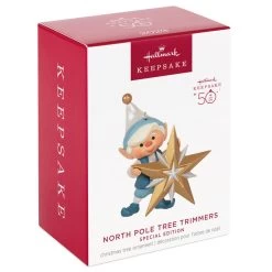 Hallmark North Pole Tree Trimmers Special Edition Ornament -Hallmark Toys Shop Elf Trimming the Tree Keepsake Ornament 1999QGO2809 04