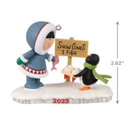 Hallmark Frosty Friends 2023 Ornament -Hallmark Toys Shop Eskimo and Penguin Keepsake Ornament 1699QXR8029 03