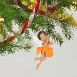 Hallmark Fairy Messengers Special Edition Ornament 9 Hallmark Fairy Messengers Special Edition Ornament -Hallmark Toys Shop Fairy in Orange Flower Dress Keepsake Ornament 1699QGO2789 02