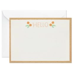 Hallmark Ivory Floral Flat Note Cards In Caddy, Box Of 40 -Hallmark Toys Shop Floral SinglePanel Note Cards With Caddy 3CNT5048 03
