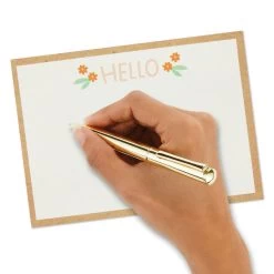 Hallmark Ivory Floral Flat Note Cards In Caddy, Box Of 40 -Hallmark Toys Shop Floral SinglePanel Note Cards With Caddy 3CNT5048 06