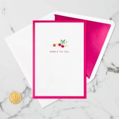 Hallmark Here's To You Cocktail Toast 3D Pop-Up Card -Hallmark Toys Shop Fruit Cocktail Drinks Celebration 3D PopUp Card for Her 1299LAD2897 06